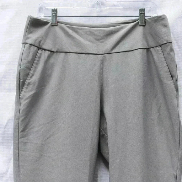 Adidas Size L Grey lightweight pockets stretch travel pants - Picture 12 of 13